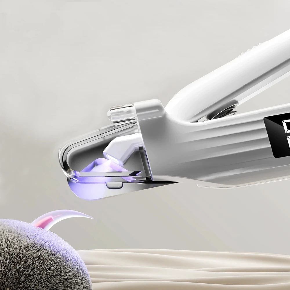 Dog Cat Nail Clipper Grinder 2 in 1 USB Rechargeable LED Lights Animal Splash Guard Pet Nail File Grinder