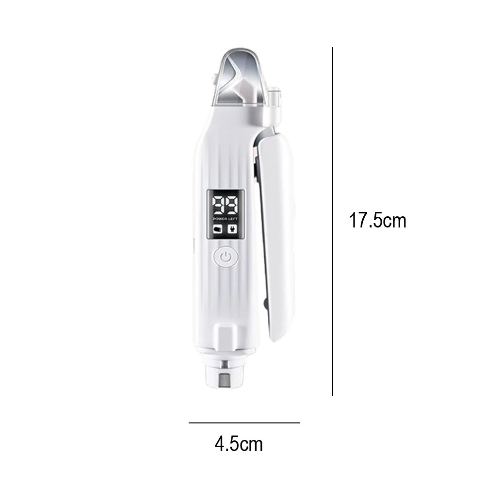 Dog Cat Nail Clipper Grinder 2 in 1 USB Rechargeable LED Lights Animal Splash Guard Pet Nail File Grinder